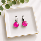 Rachel Marie Designs Drop Crystal Earrings - Electric Pink-Earrings-Rachel Marie Designs-LouisGeorge Boutique, Women’s Fashion Boutique Located in Trussville, Alabama
