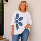 Floral Patch Washed Cotton Boxy Top-Apparel-Easel-LouisGeorge Boutique, Women’s Fashion Boutique Located in Trussville, Alabama