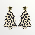 Dalmation Print Christmas Tree Earrings-Earrings-LouisGeorge Boutique-LouisGeorge Boutique, Women’s Fashion Boutique Located in Trussville, Alabama