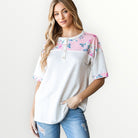 Floral Button Up Short Sleeve Top - Plus/Reg-Apparel-Heimish-LouisGeorge Boutique, Women’s Fashion Boutique Located in Trussville, Alabama