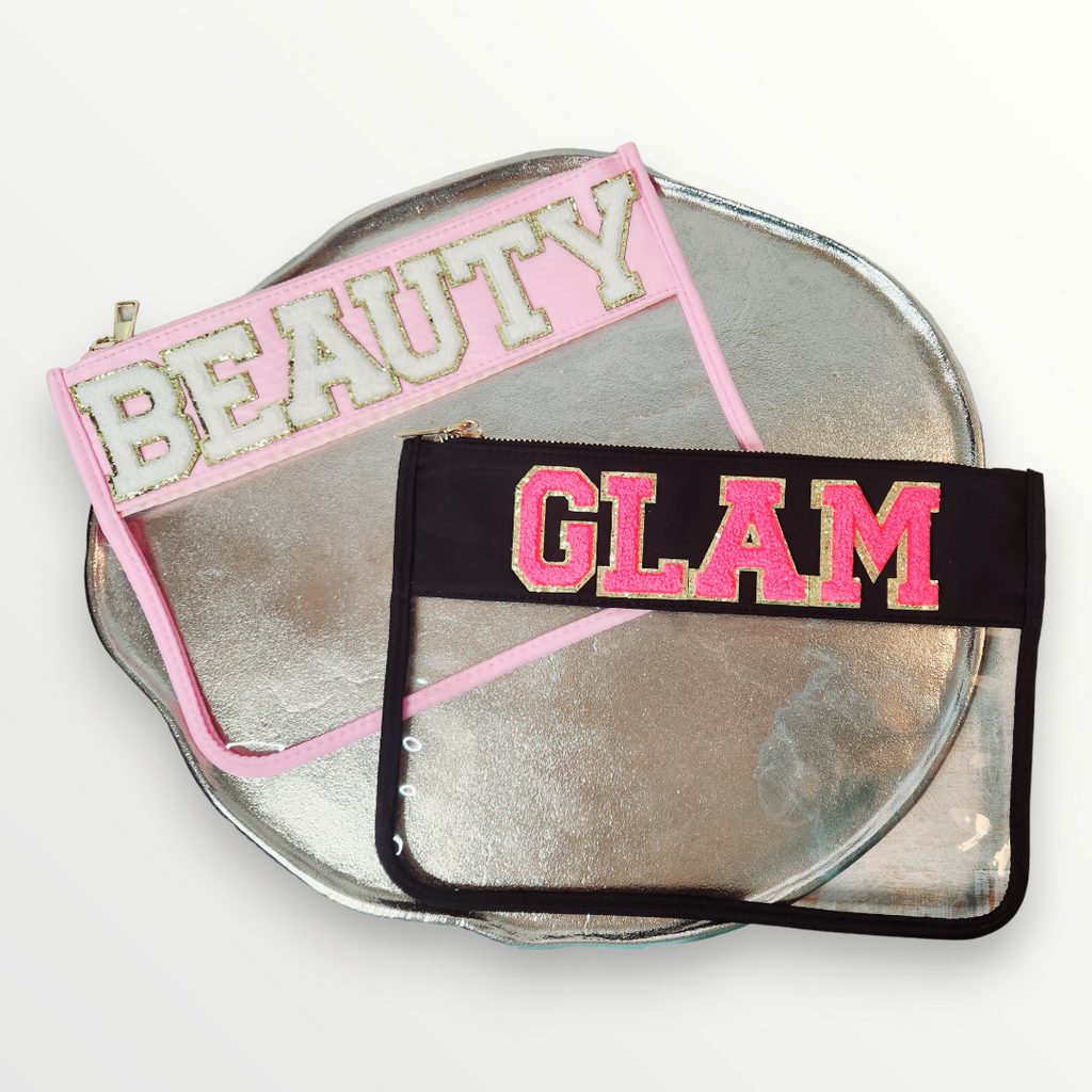 BEAUTY/GLAM Classic Clear Pouch-Accessories-louisgeorgeboutique-LouisGeorge Boutique, Women’s Fashion Boutique Located in Trussville, Alabama