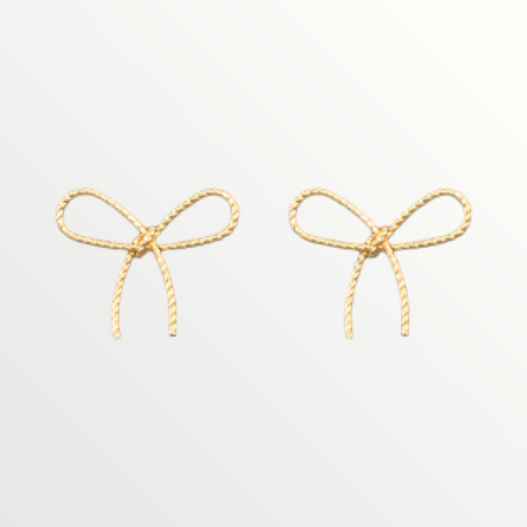 Gold Rope Bow Earrings-Earrings-LouisGeorge Boutique-LouisGeorge Boutique, Women’s Fashion Boutique Located in Trussville, Alabama