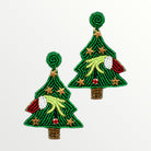 Grinch Christmas Tree Earrings-Earrings-LouisGeorge Boutique-LouisGeorge Boutique, Women’s Fashion Boutique Located in Trussville, Alabama