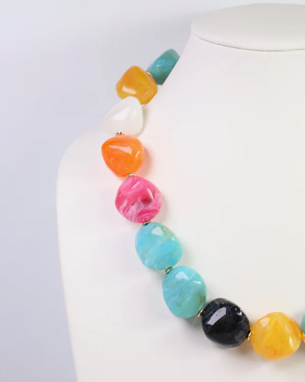 Clarksdale Marble Necklace Multi-Necklaces-Caroline Hill-LouisGeorge Boutique, Women’s Fashion Boutique Located in Trussville, Alabama