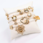 Danes Charm Pearl Bracelet Set CREAM-Bracelet-Caroline Hill-LouisGeorge Boutique, Women’s Fashion Boutique Located in Trussville, Alabama