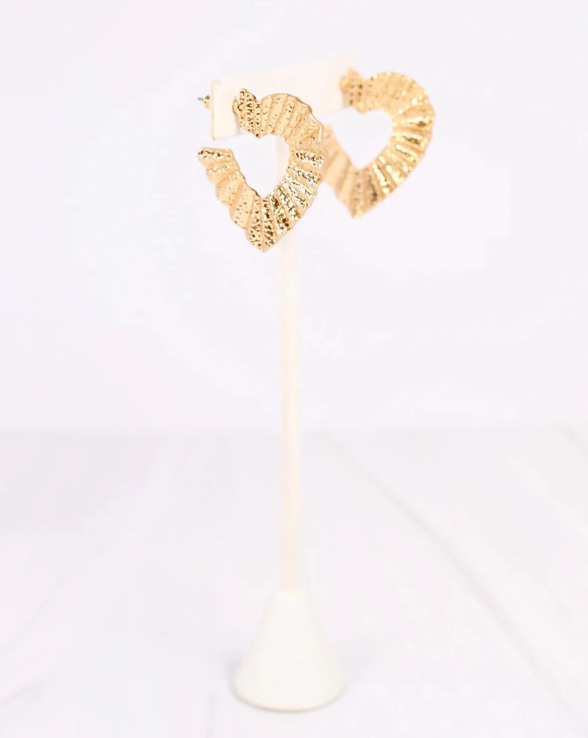 All You Need is Love Hoop Earrings Shiny Gold-Earrings-Caroline Hill-LouisGeorge Boutique, Women’s Fashion Boutique Located in Trussville, Alabama