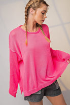 Hot Pink Lightweight Summer Sweater-Sweater-Easel-LouisGeorge Boutique, Women’s Fashion Boutique Located in Trussville, Alabama