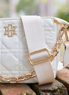 Jace Quilted Crossbody - Ivory Patent-Crossbody-Caroline Hill-LouisGeorge Boutique, Women’s Fashion Boutique Located in Trussville, Alabama