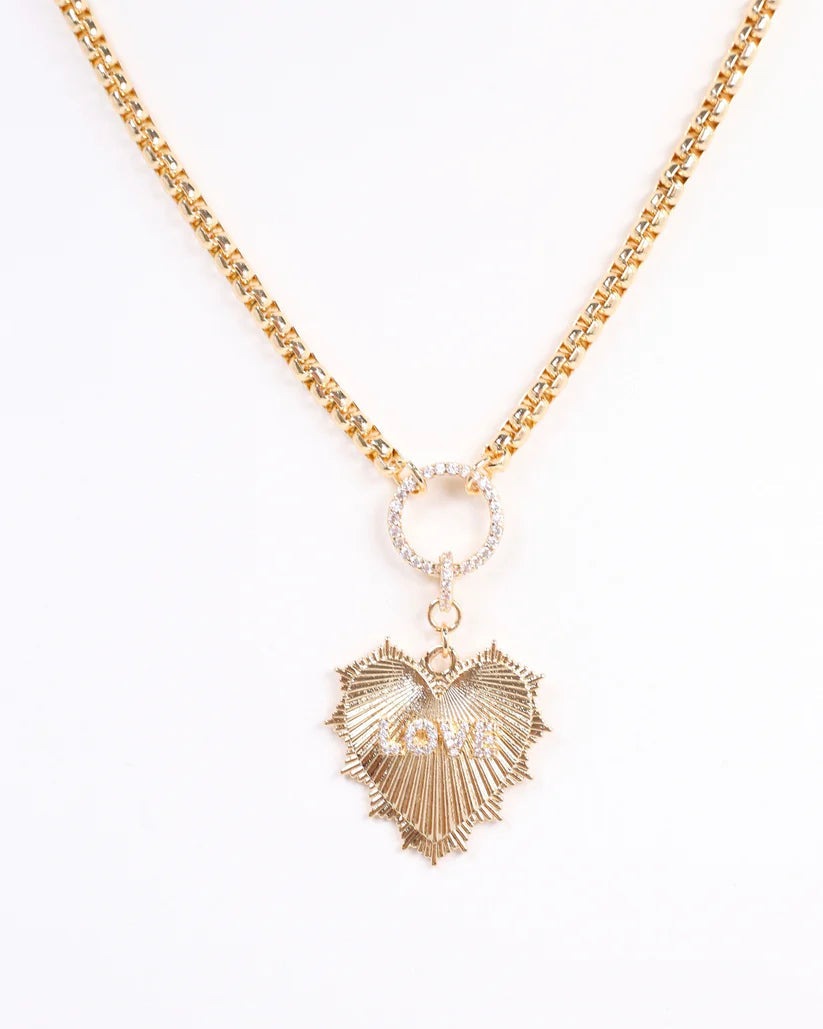 Johnson Heart Necklace GOLD-Necklaces-Caroline Hill-LouisGeorge Boutique, Women’s Fashion Boutique Located in Trussville, Alabama