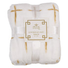 La Croix Throw - Soft White/Gold-Blanket Throw-The Royal Standard-LouisGeorge Boutique, Women’s Fashion Boutique Located in Trussville, Alabama