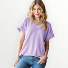 Urban Ribbed Short Sleeve Top - Lavendar- Plus/Reg-Apparel-Heimish-LouisGeorge Boutique, Women’s Fashion Boutique Located in Trussville, Alabama