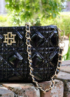 Livi Quilted Crossbody - Black Patent-Crossbody-Caroline Hill-LouisGeorge Boutique, Women’s Fashion Boutique Located in Trussville, Alabama