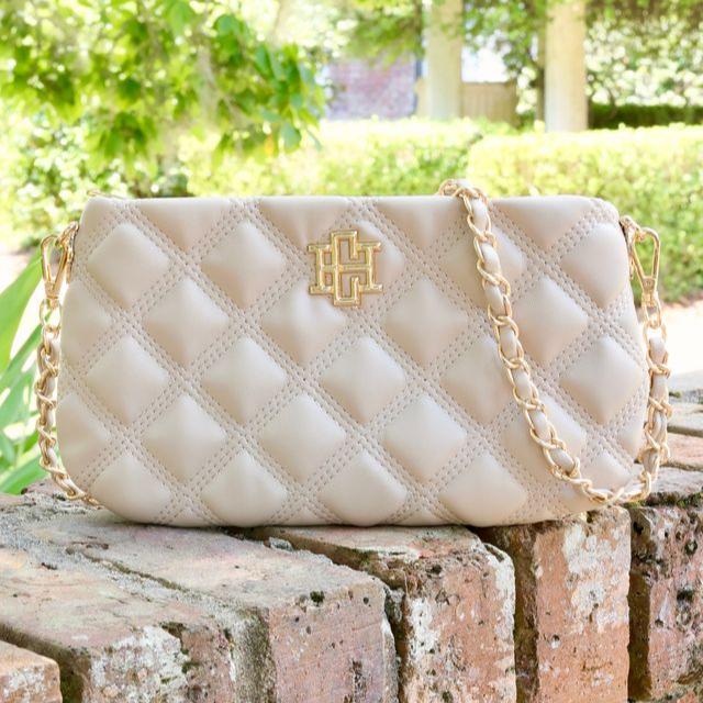 Livi Quilted Crossbody - Taupe-Crossbody-Caroline Hill-LouisGeorge Boutique, Women’s Fashion Boutique Located in Trussville, Alabama