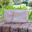 Livi Quilted Crossbody - Taupe Patent-Crossbody-Caroline Hill-LouisGeorge Boutique, Women’s Fashion Boutique Located in Trussville, Alabama