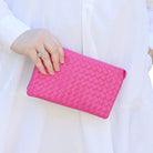 Liz Crossbody Bag Woven Hot Pink-Crossbody-Caroline Hill-LouisGeorge Boutique, Women’s Fashion Boutique Located in Trussville, Alabama