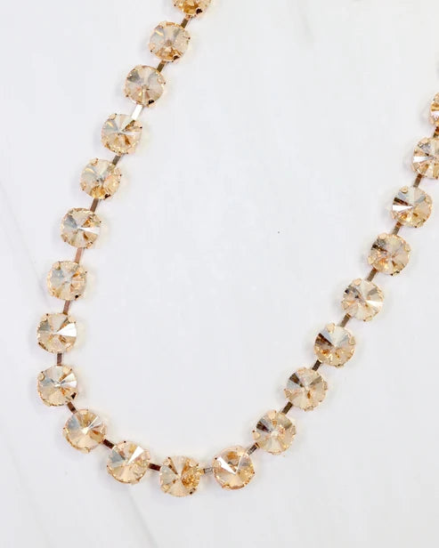 Radcliffe Rhinestone Necklace Champagne-Necklaces-LouisGeorge Boutique-LouisGeorge Boutique, Women’s Fashion Boutique Located in Trussville, Alabama
