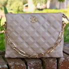 Ariana Crossbody - Nude Quilted-Handbags-Caroline Hill-LouisGeorge Boutique, Women’s Fashion Boutique Located in Trussville, Alabama