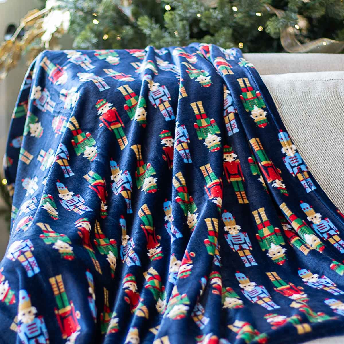 Nutcracker March Throw - Navy/Multi-Blanket Throw-The Royal Standard-LouisGeorge Boutique, Women’s Fashion Boutique Located in Trussville, Alabama