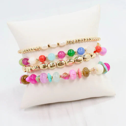 Jerome Beaded Stretch Bracelet Multi-Bracelet-Caroline Hill-LouisGeorge Boutique, Women’s Fashion Boutique Located in Trussville, Alabama