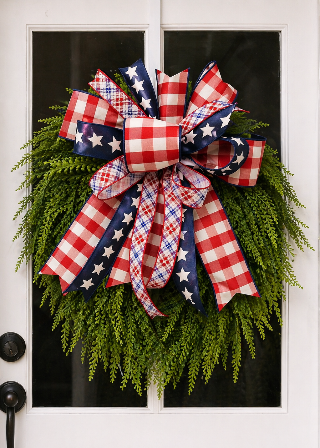 Patriotic Red, White & Blue Star Luxe Bow (Bow Only)-Home Decor-LouisGeorge Boutique-LouisGeorge Boutique, Women’s Fashion Boutique Located in Trussville, Alabama