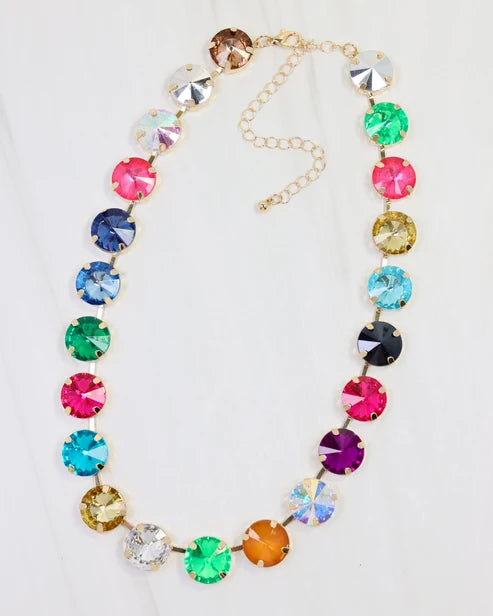 Shalimar Medium Rhinestone Necklace Dark Multi (Copy)-Necklaces-LouisGeorge Boutique-LouisGeorge Boutique, Women’s Fashion Boutique Located in Trussville, Alabama