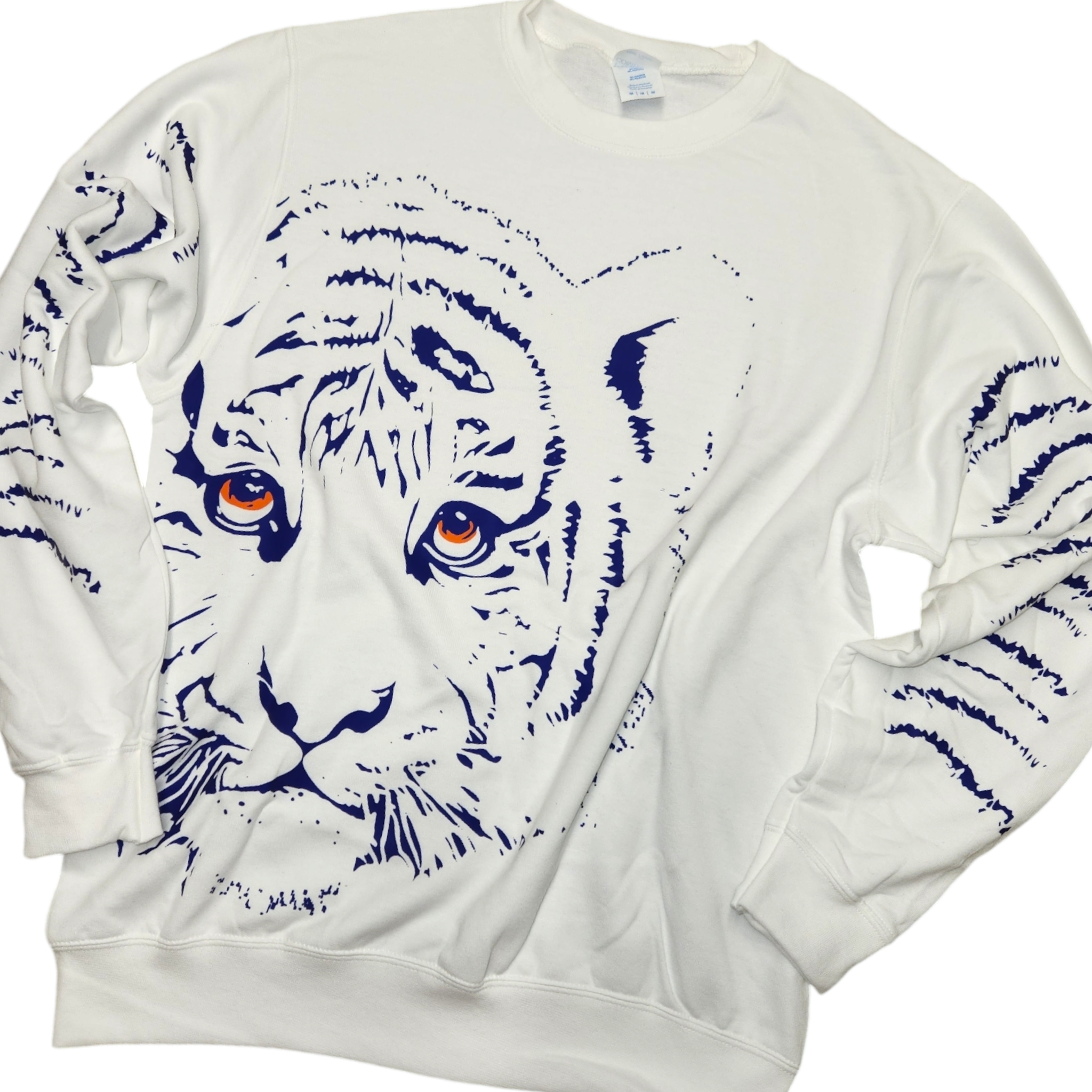 Tiger Sweatshirt w/Sleeve Detail - Plus/Regular-Apparel-LouisGeorge Boutique-LouisGeorge Boutique, Women’s Fashion Boutique Located in Trussville, Alabama