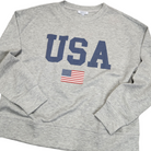 USA Lightweight Deluxe Pullover by White Birch - Plus/Regular - Heather Grey-Sweater-White Birch-LouisGeorge Boutique, Women’s Fashion Boutique Located in Trussville, Alabama