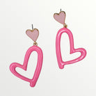 Pink Open Heart Earrings-Earrings-LouisGeorge Boutique-LouisGeorge Boutique, Women’s Fashion Boutique Located in Trussville, Alabama