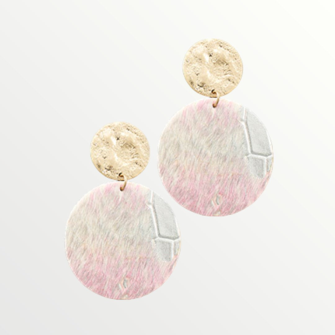 Pink Multi & Hammered Gold Mermaid Earrings-Earrings-LouisGeorge Boutique-LouisGeorge Boutique, Women’s Fashion Boutique Located in Trussville, Alabama