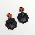 Pumpkin & Spider Beaded Earrings-Earrings-LouisGeorge Boutique-LouisGeorge Boutique, Women’s Fashion Boutique Located in Trussville, Alabama