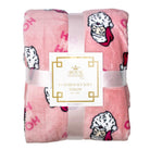 HoHoHo Santa Throw - Pink-Blanket Throw-The Royal Standard-LouisGeorge Boutique, Women’s Fashion Boutique Located in Trussville, Alabama