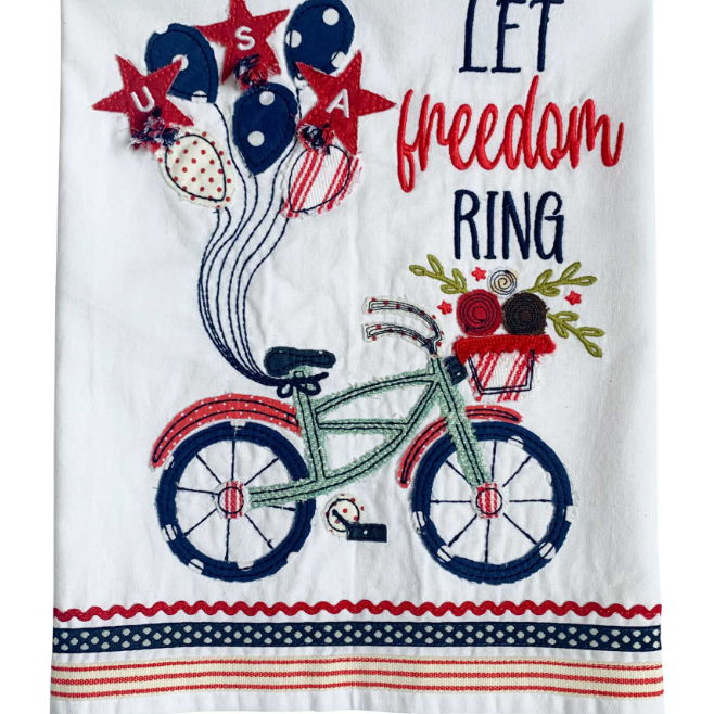 Let Freedom Ring Tea Towel-Kitchen Linens-Glory Haus-LouisGeorge Boutique, Women’s Fashion Boutique Located in Trussville, Alabama