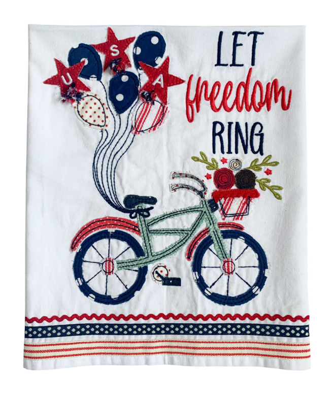 Let Freedom Ring Tea Towel-Kitchen Linens-Glory Haus-LouisGeorge Boutique, Women’s Fashion Boutique Located in Trussville, Alabama