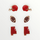 Alabama Gameday Mini Football Studs-Earrings-LouisGeorge Boutique-LouisGeorge Boutique, Women’s Fashion Boutique Located in Trussville, Alabama