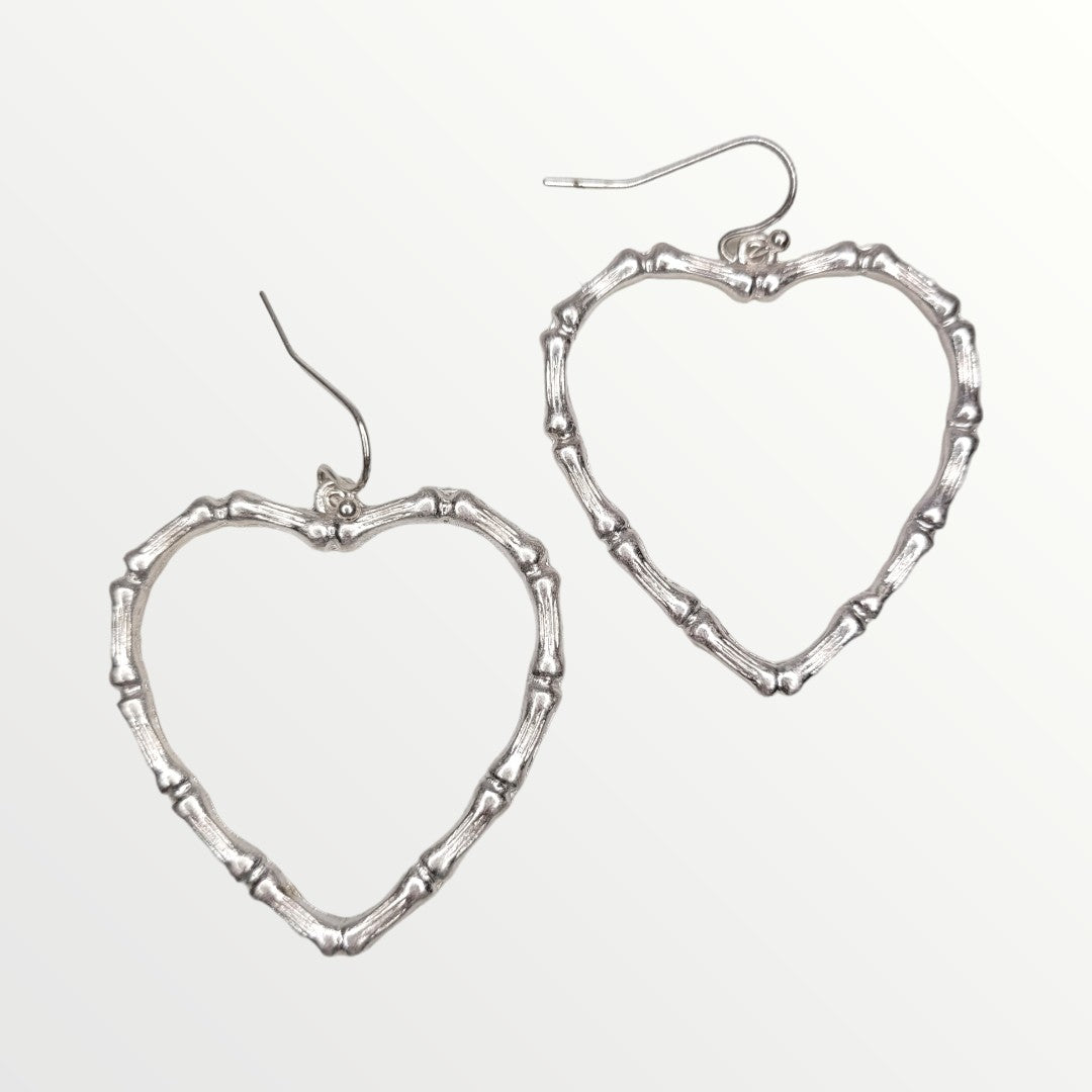 Silver Heart Earrings-Earrings-LouisGeorge Boutique-LouisGeorge Boutique, Women’s Fashion Boutique Located in Trussville, Alabama