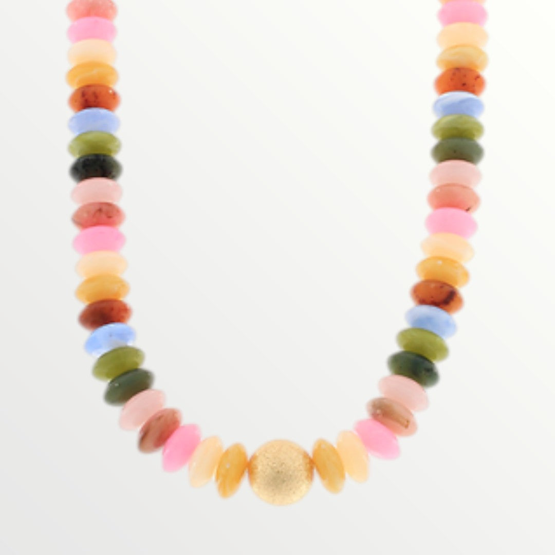 Blakely Beaded Necklace Gold/Pink Multi-Necklaces-LouisGeorge Boutique-LouisGeorge Boutique, Women’s Fashion Boutique Located in Trussville, Alabama