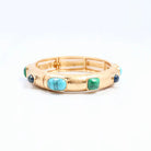 Regal Stone Stretch Bracelet Turquoise-Bracelet-Caroline Hill-LouisGeorge Boutique, Women’s Fashion Boutique Located in Trussville, Alabama