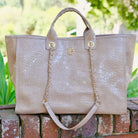 Melissa Tote - Taupe Patent-Crossbody-Caroline Hill-LouisGeorge Boutique, Women’s Fashion Boutique Located in Trussville, Alabama