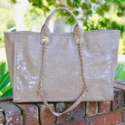 Melissa Tote - Taupe Patent-Crossbody-Caroline Hill-LouisGeorge Boutique, Women’s Fashion Boutique Located in Trussville, Alabama