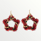 Tinsel Star Red Earrings-Earrings-LouisGeorge Boutique-LouisGeorge Boutique, Women’s Fashion Boutique Located in Trussville, Alabama