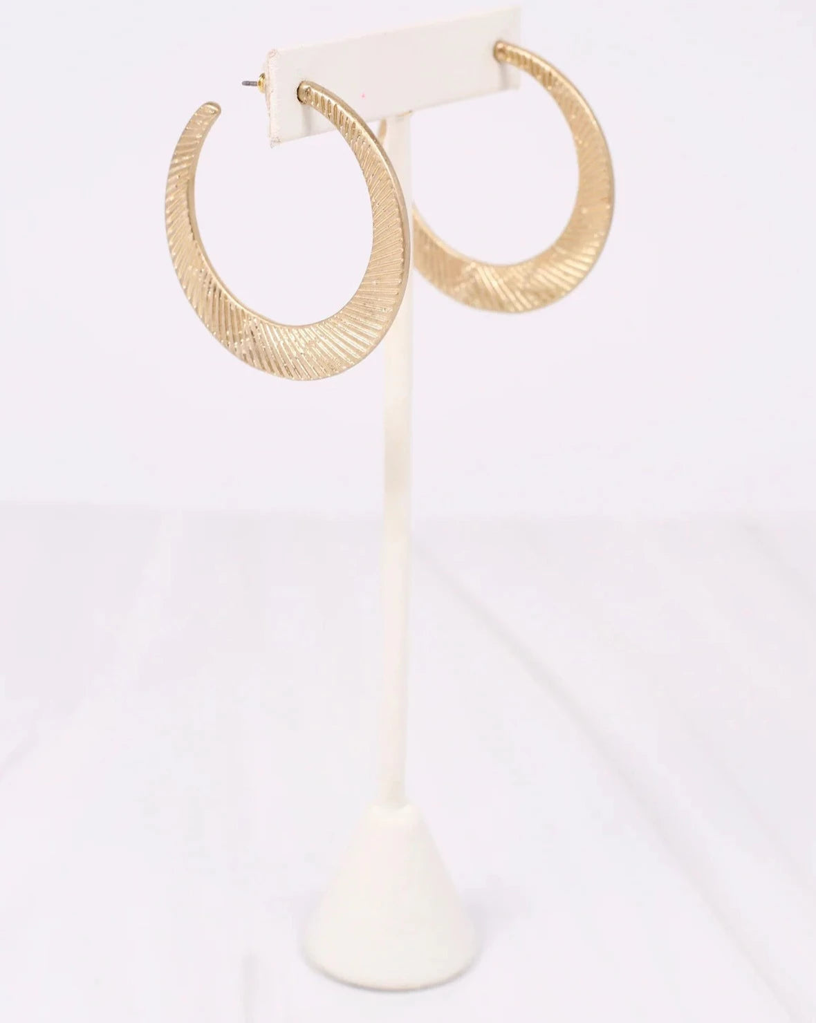 Torres Textured Hoop Earring Gold-Earrings-Caroline Hill-LouisGeorge Boutique, Women’s Fashion Boutique Located in Trussville, Alabama