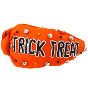 Orange Trick-or-Treat Embellished Headband-Headband-LouisGeorge Boutique-LouisGeorge Boutique, Women’s Fashion Boutique Located in Trussville, Alabama
