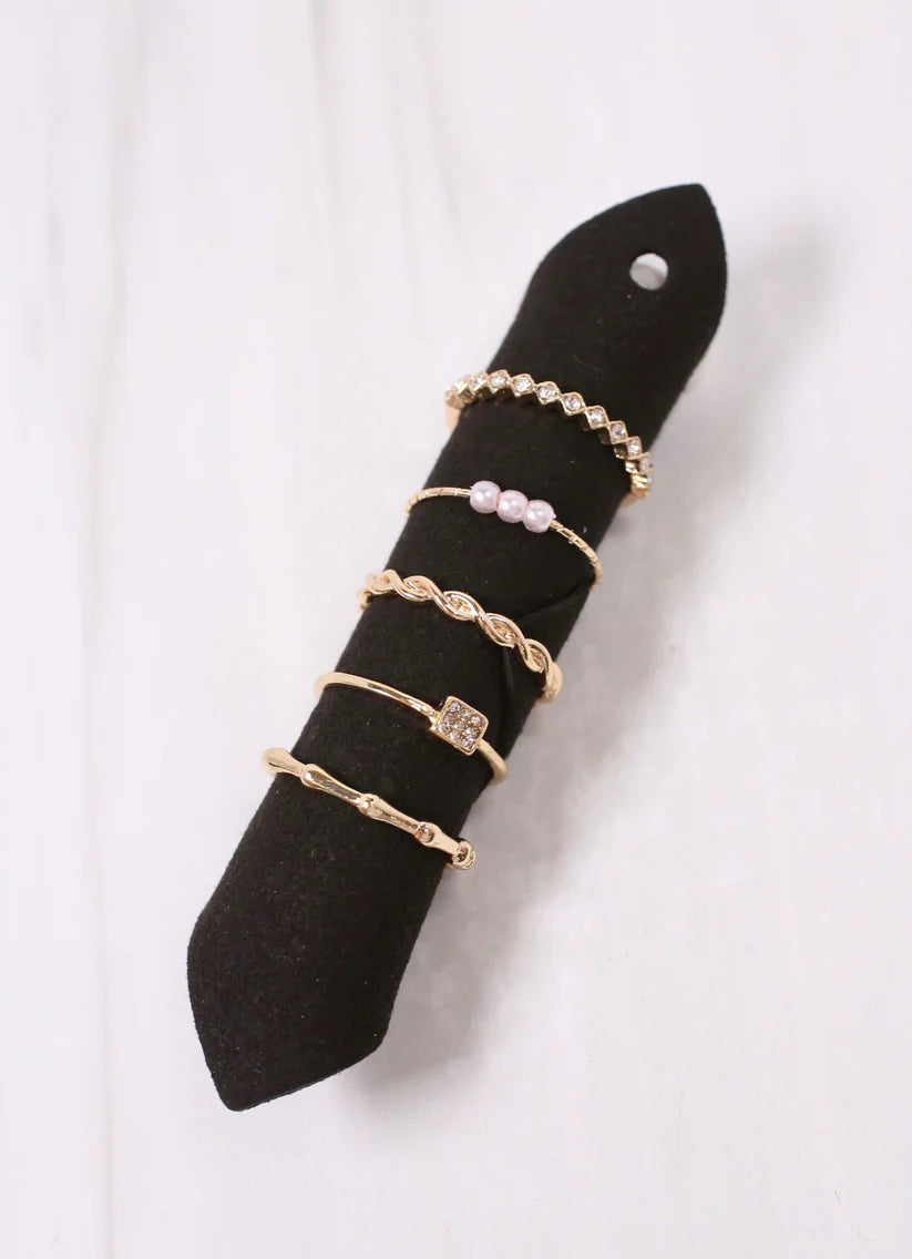 Underwood Ring Set GOLD-Rings-Caroline Hill-LouisGeorge Boutique, Women’s Fashion Boutique Located in Trussville, Alabama