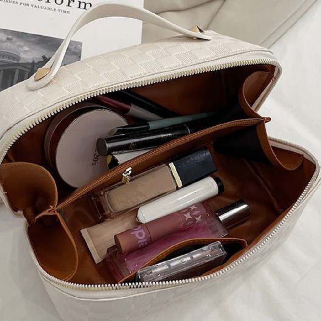 Pink Open Flat Cosmetic Travel Bag-Health & Beauty-LouisGeorge Boutique-LouisGeorge Boutique, Women’s Fashion Boutique Located in Trussville, Alabama
