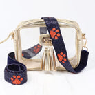 Navy & Orange Paw Print Beaded Crossbody Strap-Crossbody Beaded Strap-LouisGeorge Boutique-LouisGeorge Boutique, Women’s Fashion Boutique Located in Trussville, Alabama