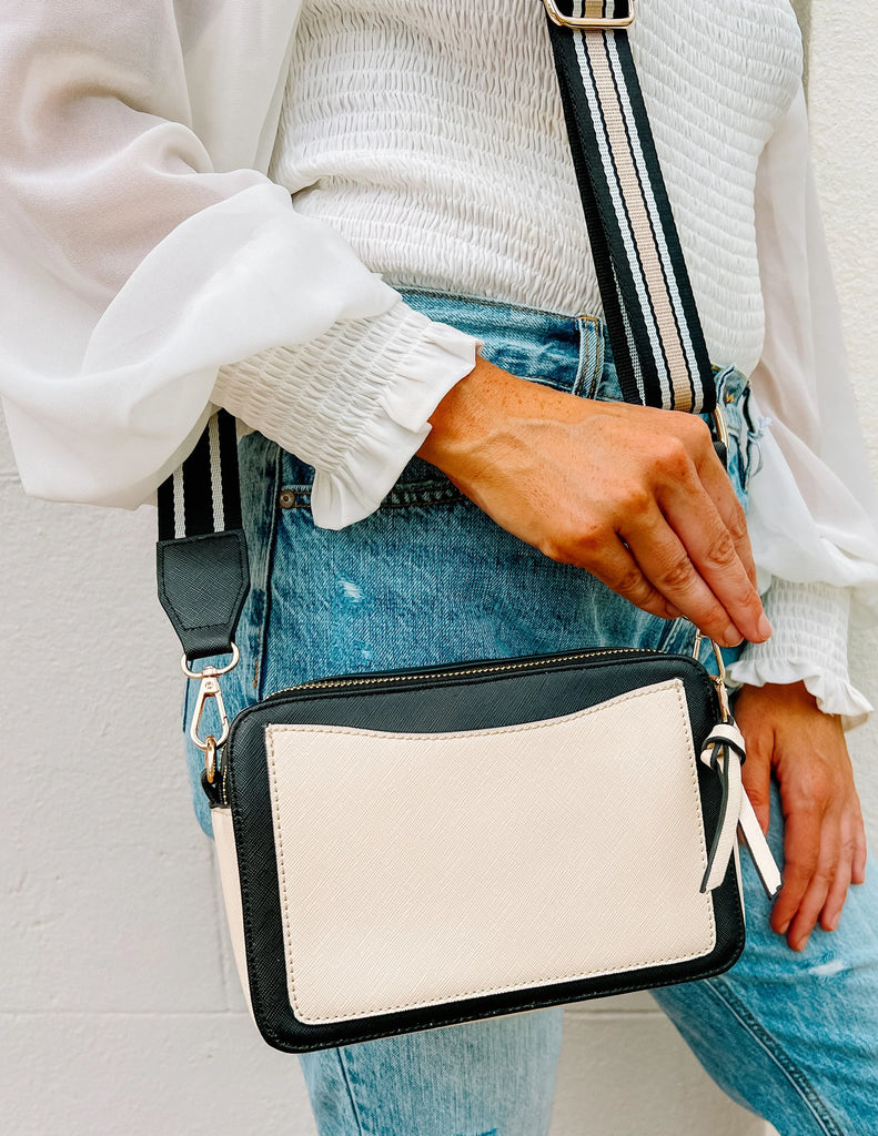 Oakley Crossbody - Beige/Black-Crossbody-Caroline Hill-LouisGeorge Boutique, Women’s Fashion Boutique Located in Trussville, Alabama