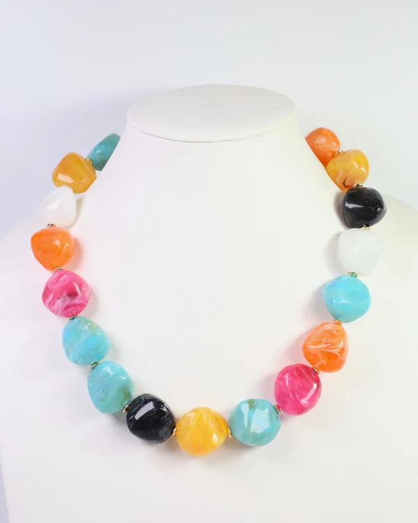 Clarksdale Marble Necklace Multi-Necklaces-Caroline Hill-LouisGeorge Boutique, Women’s Fashion Boutique Located in Trussville, Alabama