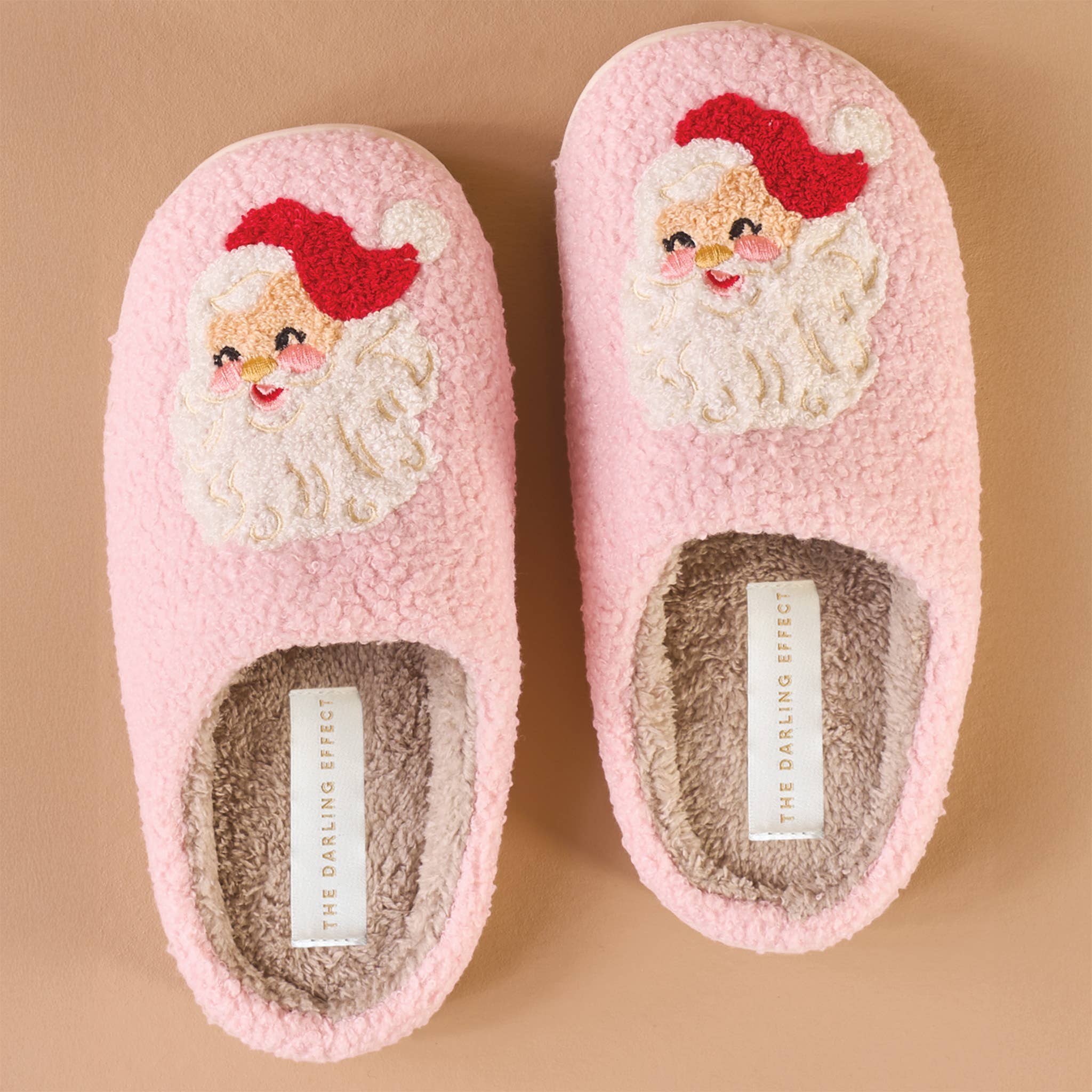 Cozy Santa Slippers - Pink-Slippers-The Darling Effect-LouisGeorge Boutique, Women’s Fashion Boutique Located in Trussville, Alabama