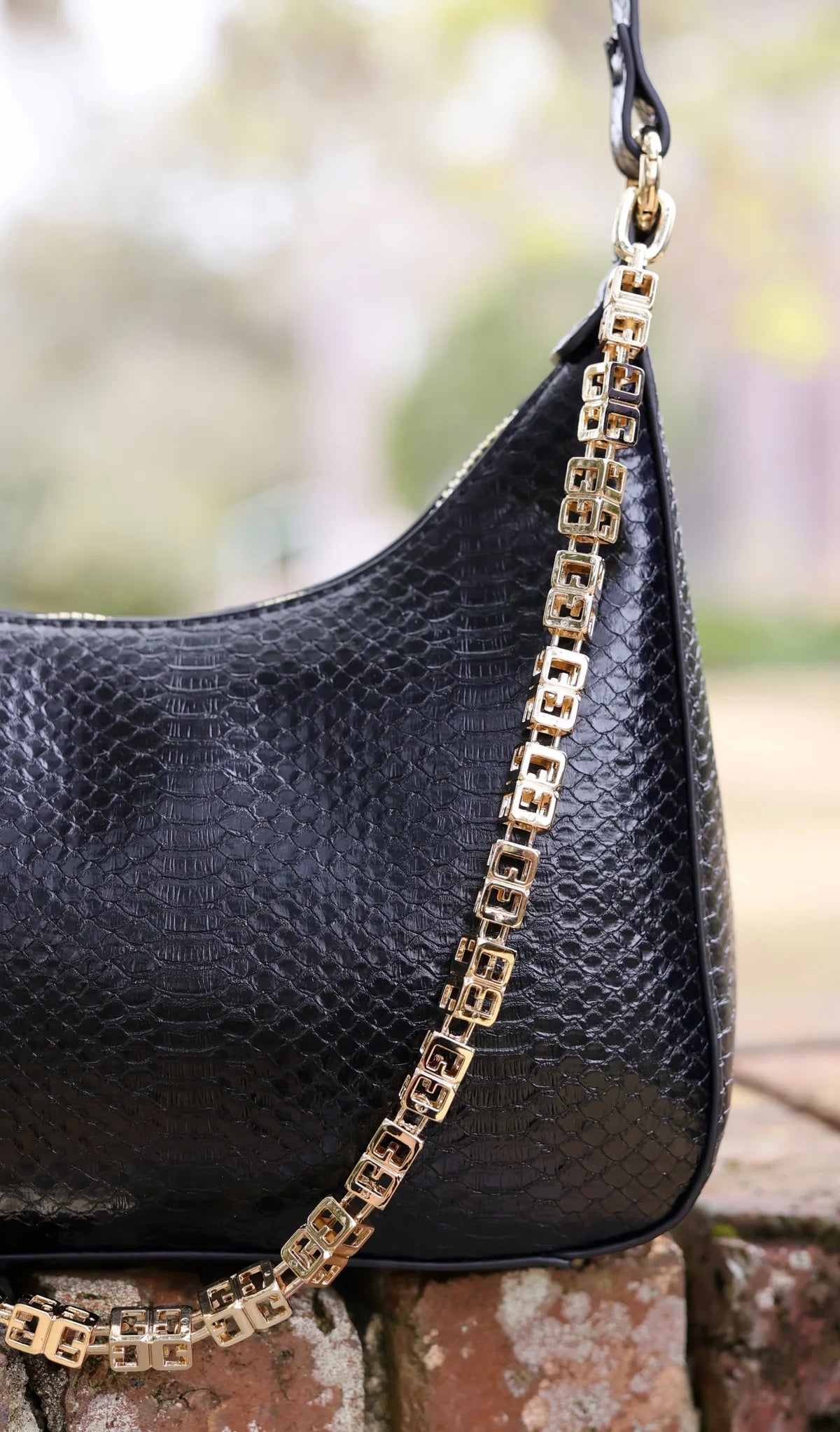 Billie Crossbody with Chain - Black-Crossbody-Caroline Hill-LouisGeorge Boutique, Women’s Fashion Boutique Located in Trussville, Alabama