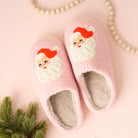 Cozy Santa Slippers - Pink-Slippers-The Darling Effect-LouisGeorge Boutique, Women’s Fashion Boutique Located in Trussville, Alabama